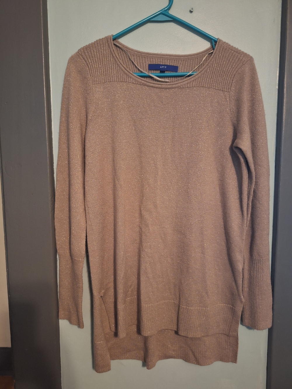 Apt. 9 Shimmery Taupe Crewneck Sweater